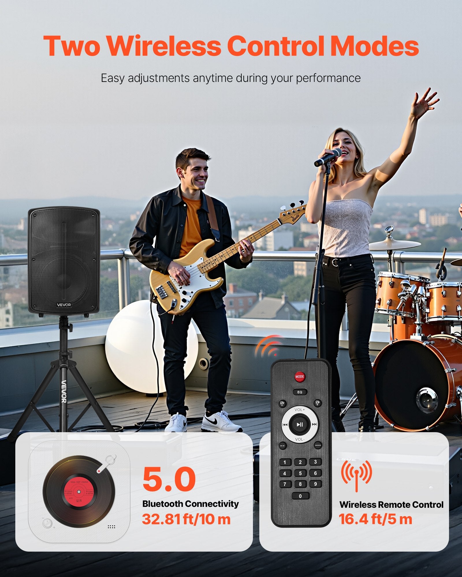 Speakers PA System 800W Mixer Wireless Bluetooth Mic