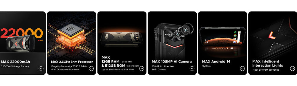 DOOGEE VMAXPRO SMART Mobile Phone |22000mAh 32GB + 512GB/TF 2TB |UNLOCK ANDRIOD 14,108MP+20MP | FULL HD+120HzIPS SCREEN | WATERPROOF PHONE