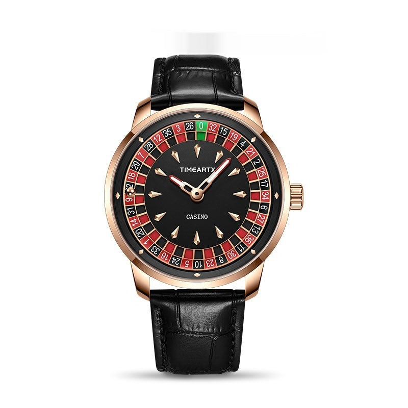 ROULETTE WHEEL AUTOMATIC WATCH | Luminous Waterproof Belt Quartz Watch