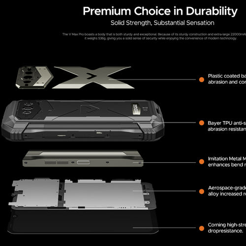 DOOGEE VMAXPRO SMART Mobile Phone |22000mAh 32GB + 512GB/TF 2TB |UNLOCK ANDRIOD 14,108MP+20MP | FULL HD+120HzIPS SCREEN | WATERPROOF PHONE