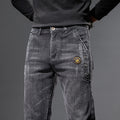 Mens Autumn Denim Jeans Casual Pants