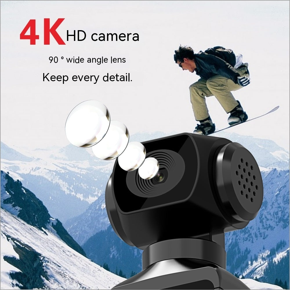 Pocket 4K Camera | Underwater Video Cam with Mic for Diving Riding Outdoor Sports | 270 Degree Rotating