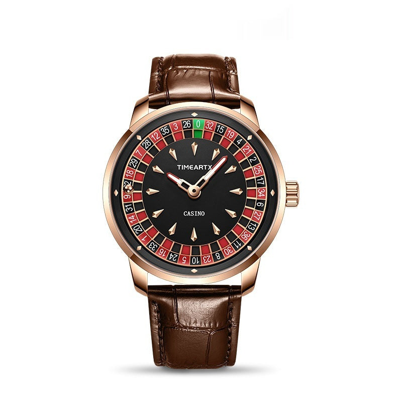ROULETTE WHEEL AUTOMATIC WATCH | Luminous Waterproof Belt Quartz Watch
