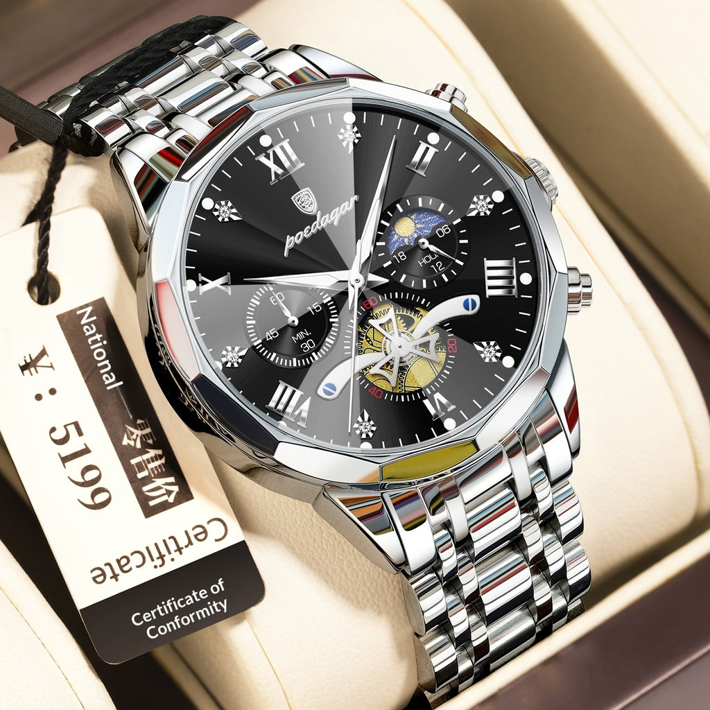 Waterproof Multifunctional Quartz Watch For Men