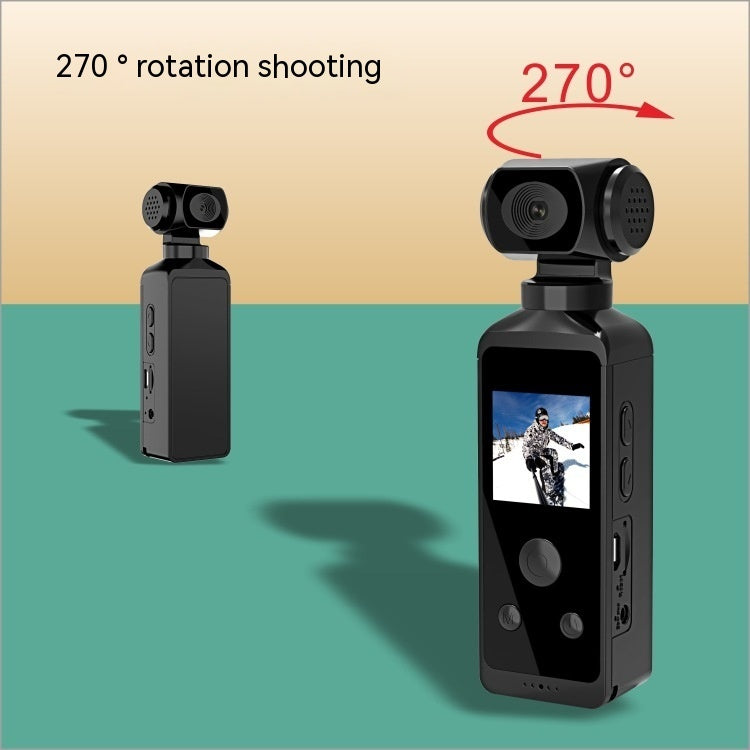 Pocket 4K Camera | Underwater Video Cam with Mic for Diving Riding Outdoor Sports | 270 Degree Rotating
