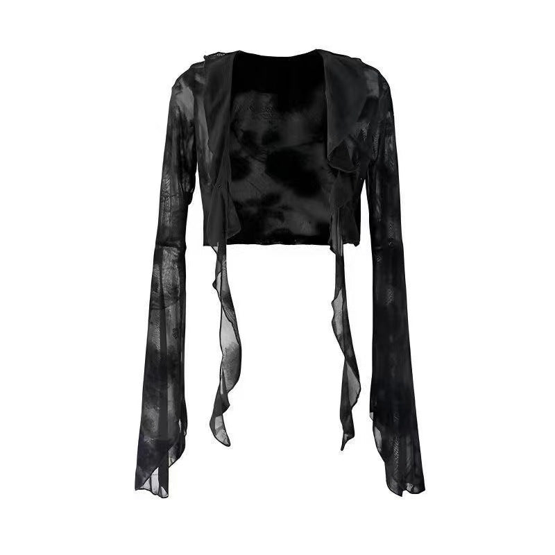 French Style Black Lace Slip Dress