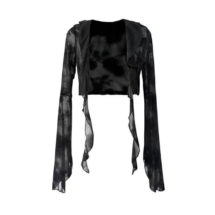 French Style Black Lace Slip Dress